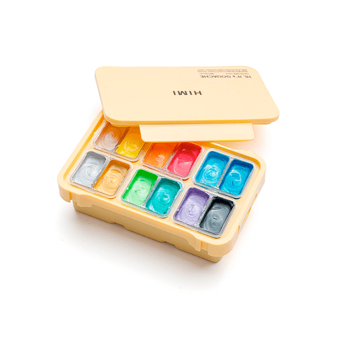 Set de Gouache Metalizada Himi 12 Colores 12ml