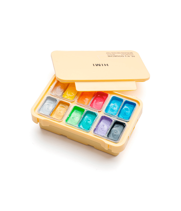 Set de Gouache Metalizada Himi 12 Colores 12ml