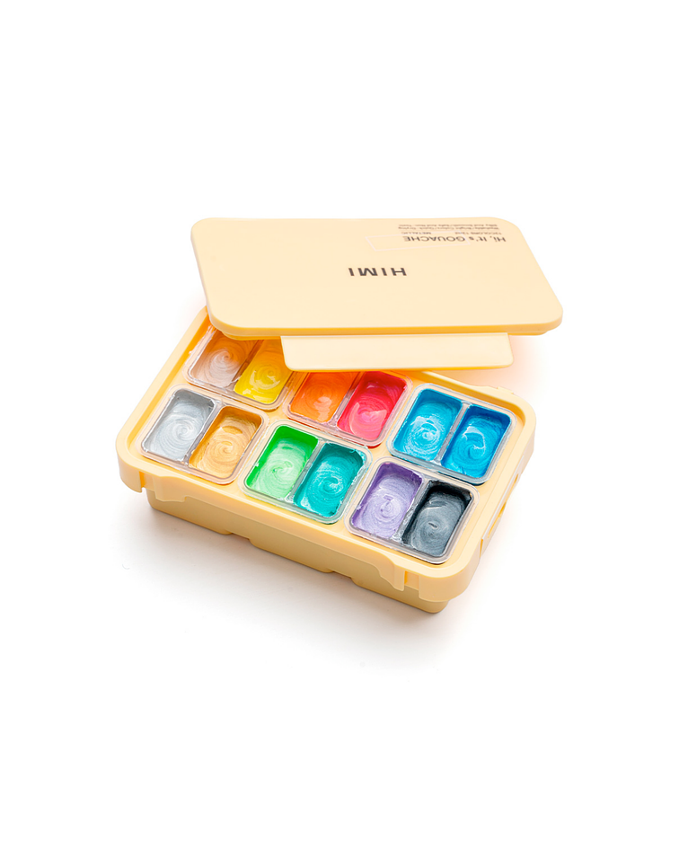 Set de Gouache Metalizada Himi 12 Colores 12ml