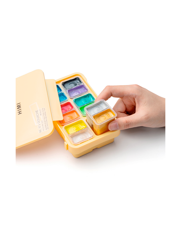 Set de Gouache Metalizada Himi 12 Colores 12ml