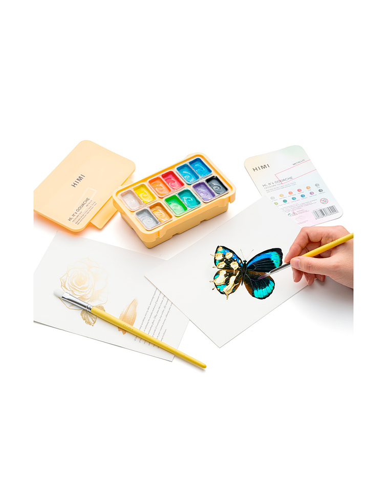 Set de Gouache Metalizada Himi 12 Colores 12ml