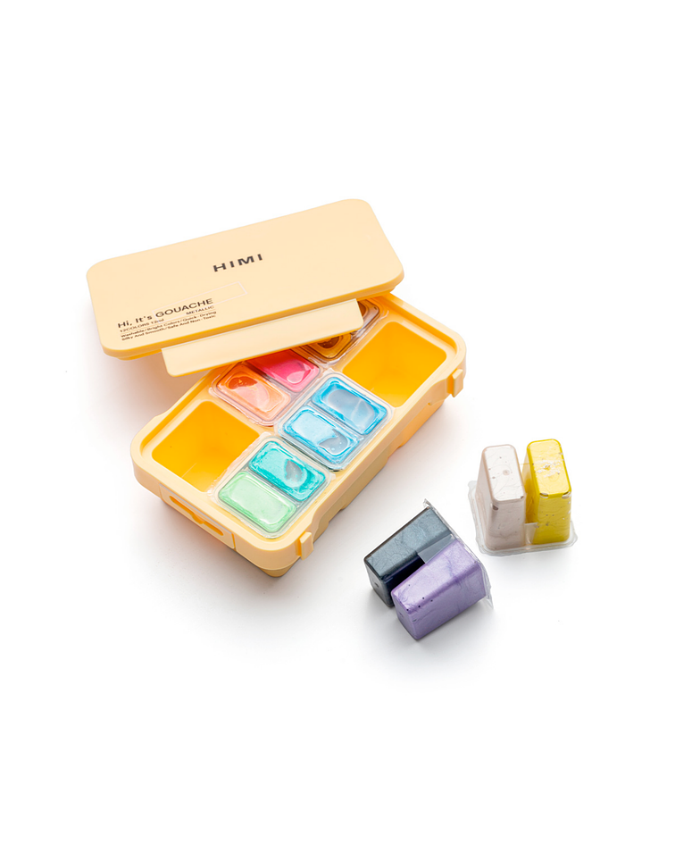 Set de Gouache Metalizada Himi 12 Colores 12ml