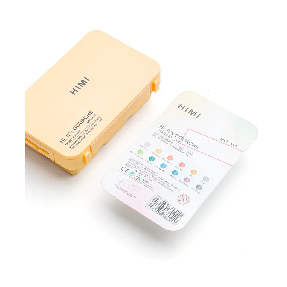Set de Gouache Metalizada Himi 12 Colores 12ml 9
