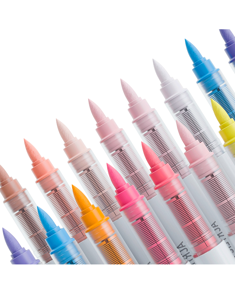 48 Marcadores Acrílicos Punta Pincel - Languo