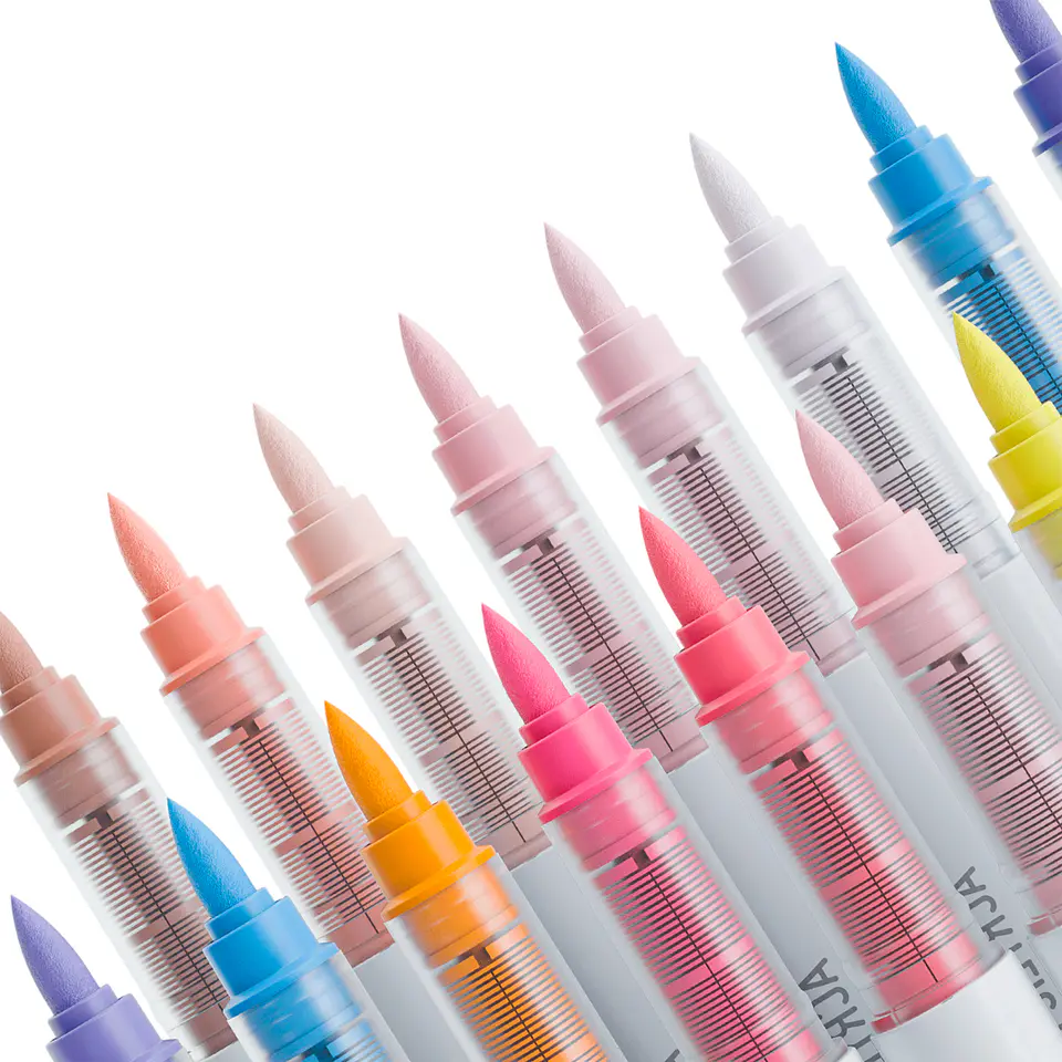 48 Marcadores Acrílicos Punta Pincel - Languo 4