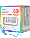 60 Marcadores Acrílicos Punta Pincel - Languo