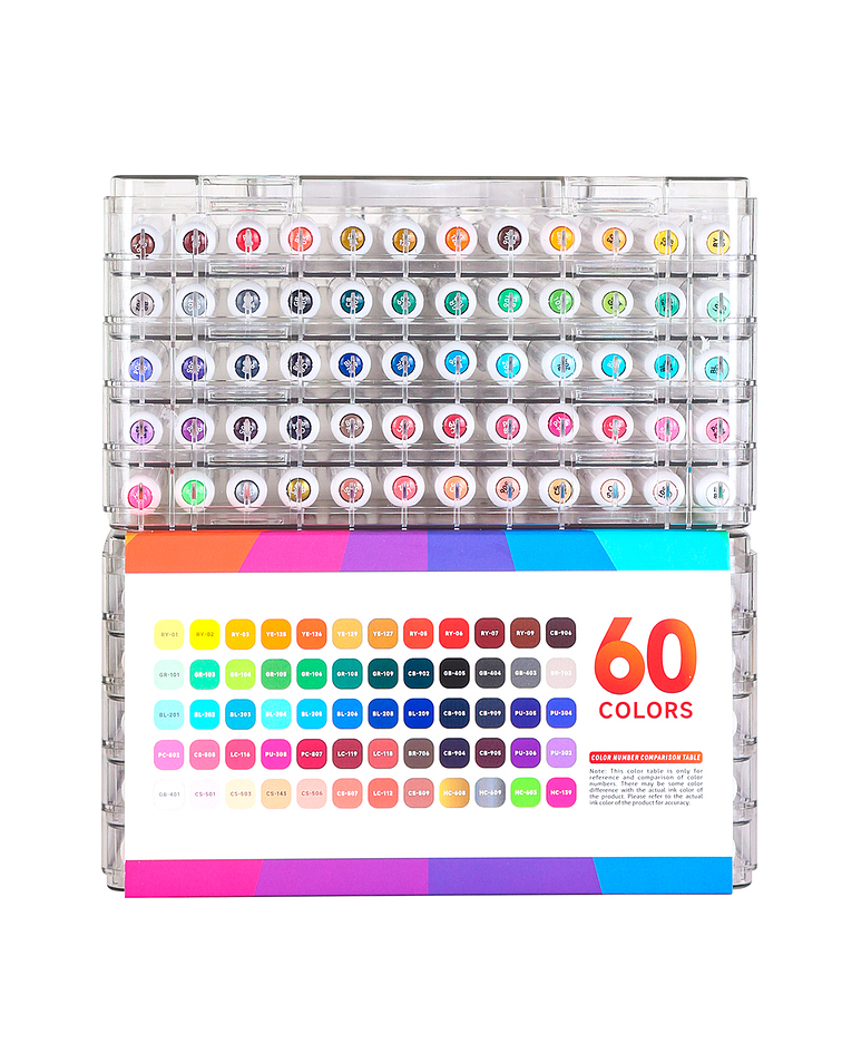 60 Marcadores Acrílicos Punta Pincel - Languo