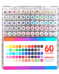60 Marcadores Acrílicos Punta Pincel - Languo