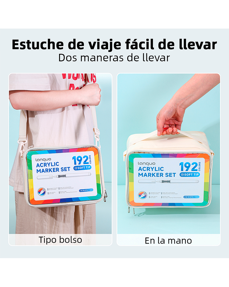 192 Marcadores Acrílicos Punta Pincel - Languo
