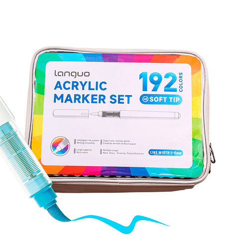 192 Marcadores Acrílicos Punta Pincel - Languo