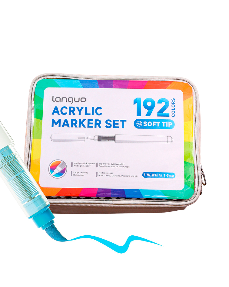 192 Marcadores Acrílicos Punta Pincel - Languo