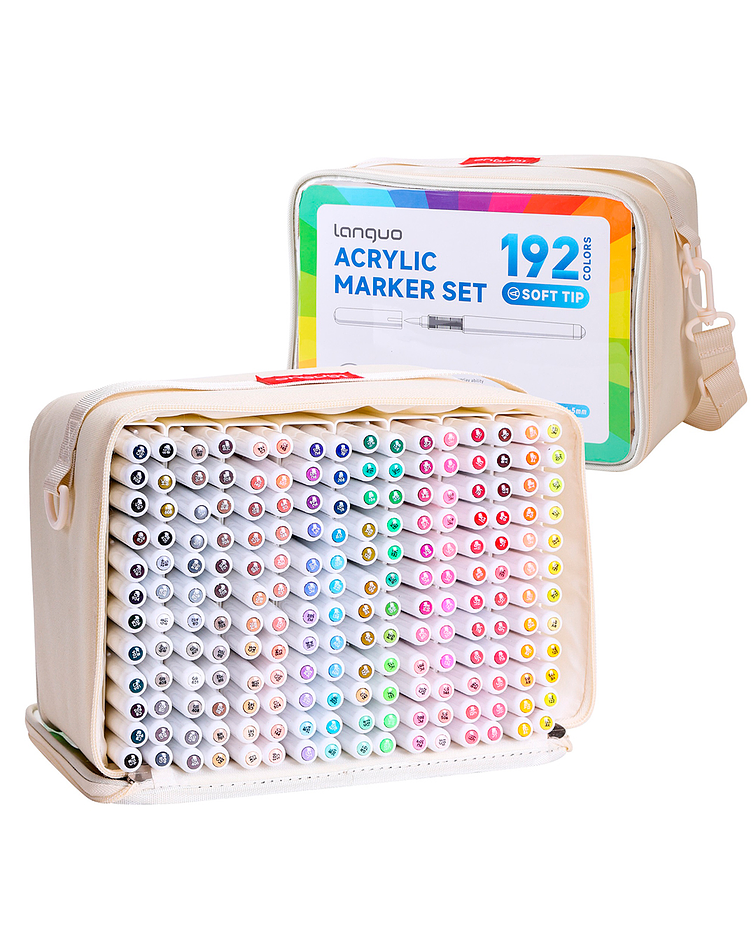 192 Marcadores Acrílicos Punta Pincel - Languo