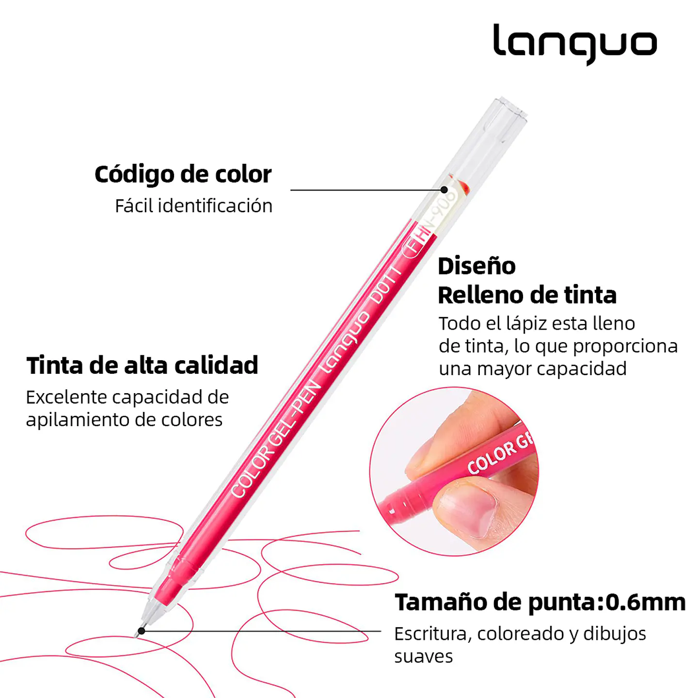 Set Lápices Gel 45 Colores -  Languo 3