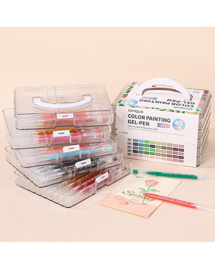 Set Lápices Gel 45 Colores -  Languo