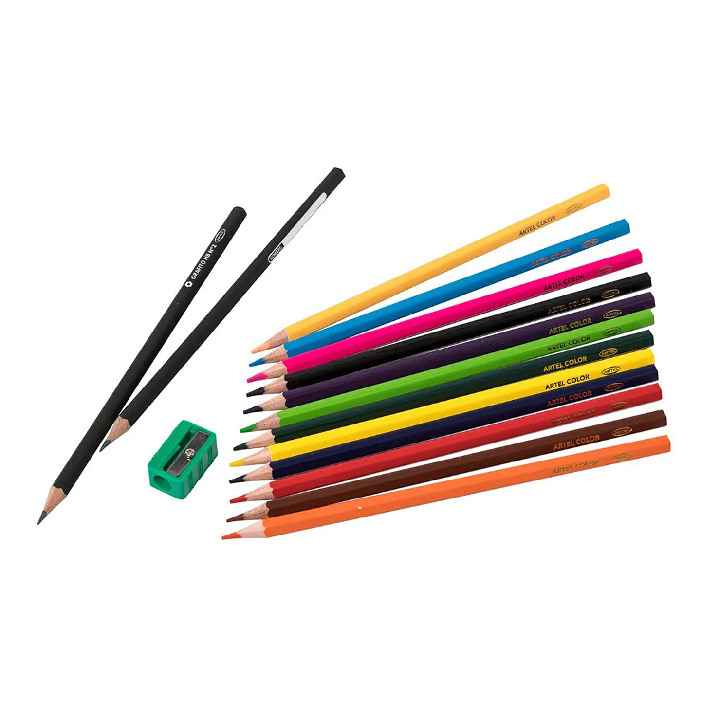 Estuche 12 Lapices de Colores Largos - Artel 2