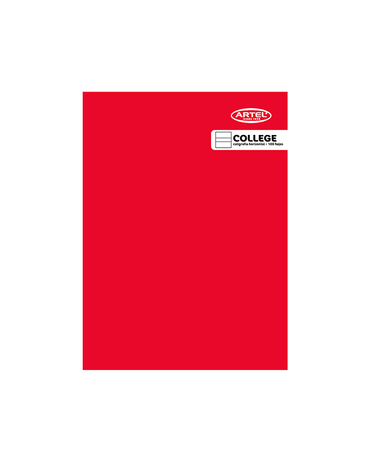 Cuaderno College 100 Hojas Caligrafía Horizontal - Artel