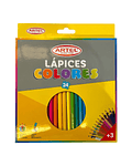 Estuche 24 Lapices de Colores Largos - Artel