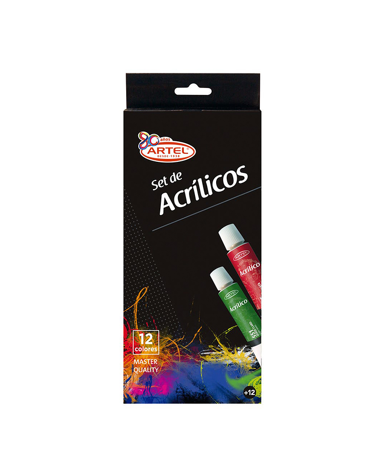 Set Acrílicos 12 Colores 12ml - Artel