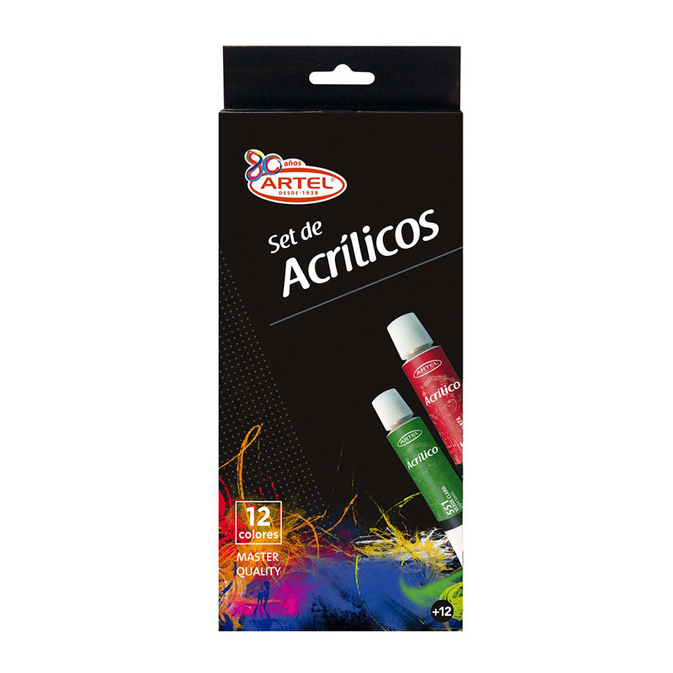 Set Acrílicos 12 Colores 12ml - Artel 1