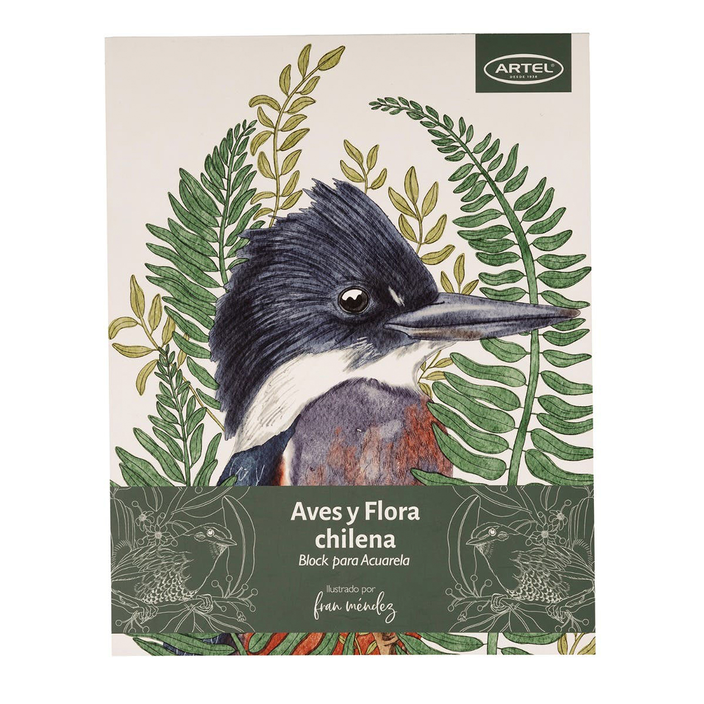 Block para colorear Aves y Flora Chilena - Artel 1