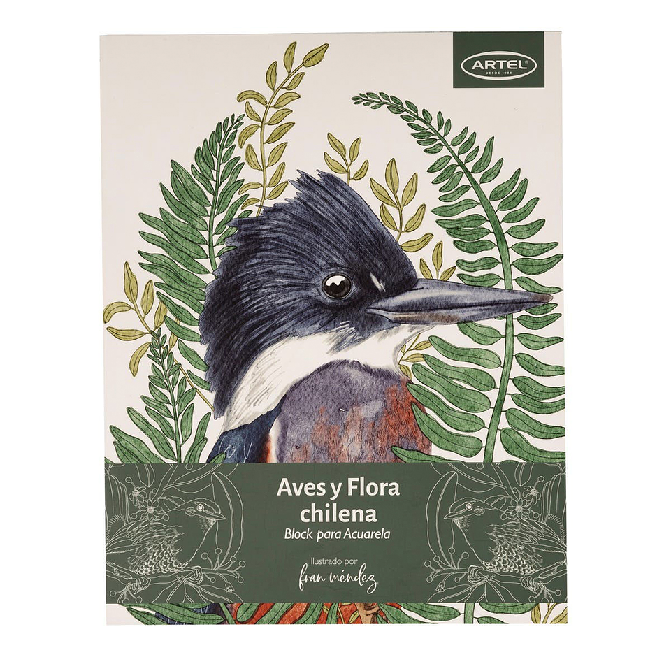 Block para colorear Aves y Flora Chilena - Artel 1