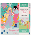 Block para colorear Amigas en Colores - Artel