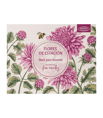 Block para colorear Flores de Estación - Artel