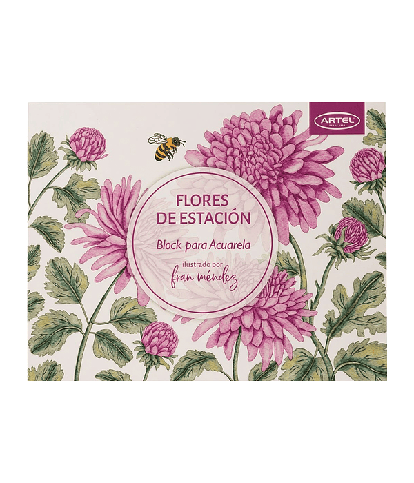 Block para colorear Flores de Estación - Artel