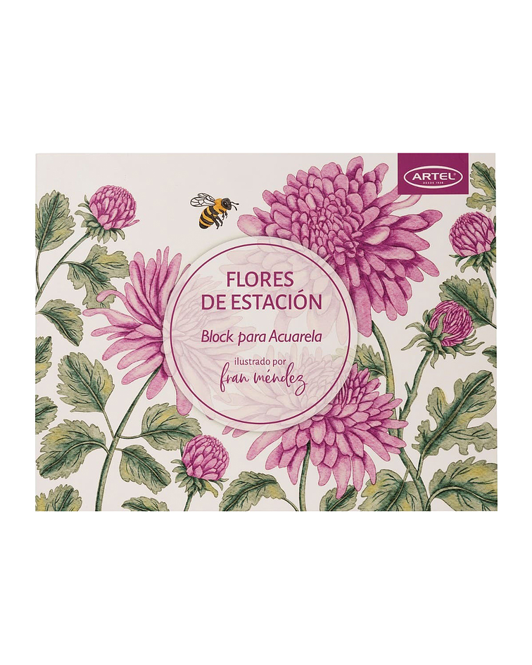 Block para colorear Flores de Estación - Artel