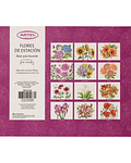 Block para colorear Flores de Estación - Artel