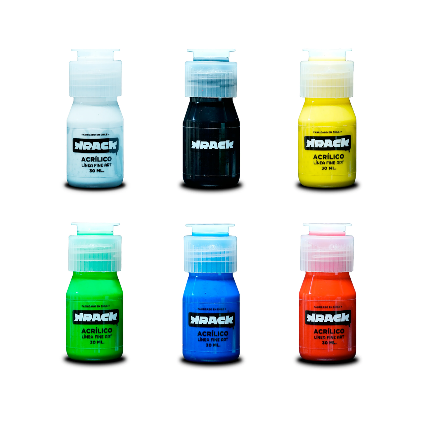 Pack Acrilicos Primarios 30ml 2