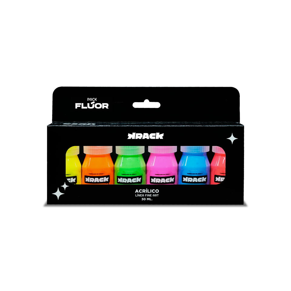 Pack Acrilicos Fluor 30ml 1