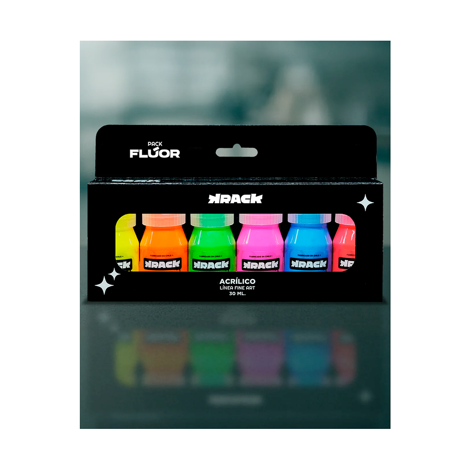 Pack Acrilicos Fluor 30ml 3