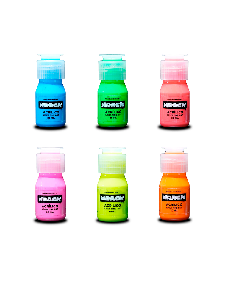 Pack Acrilicos Fluor 30ml