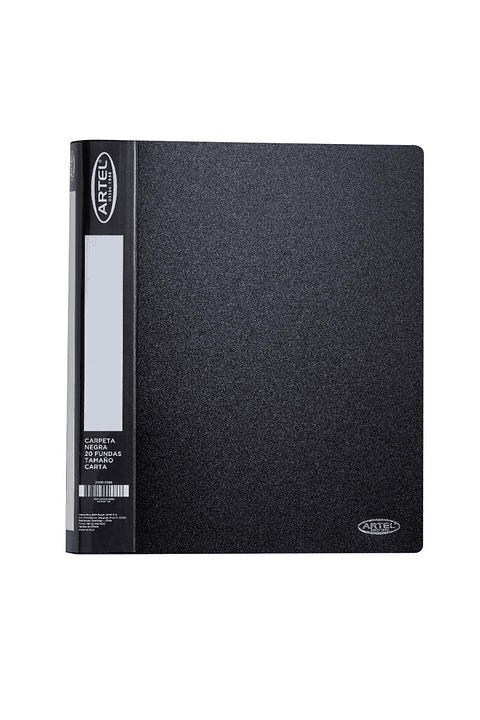 Carpeta de Fundas Artel Tamaño Carta - 20 Hojas - Negra