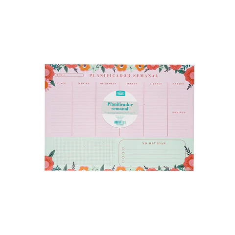 Planificador Semanal Diseño Flores - Artel