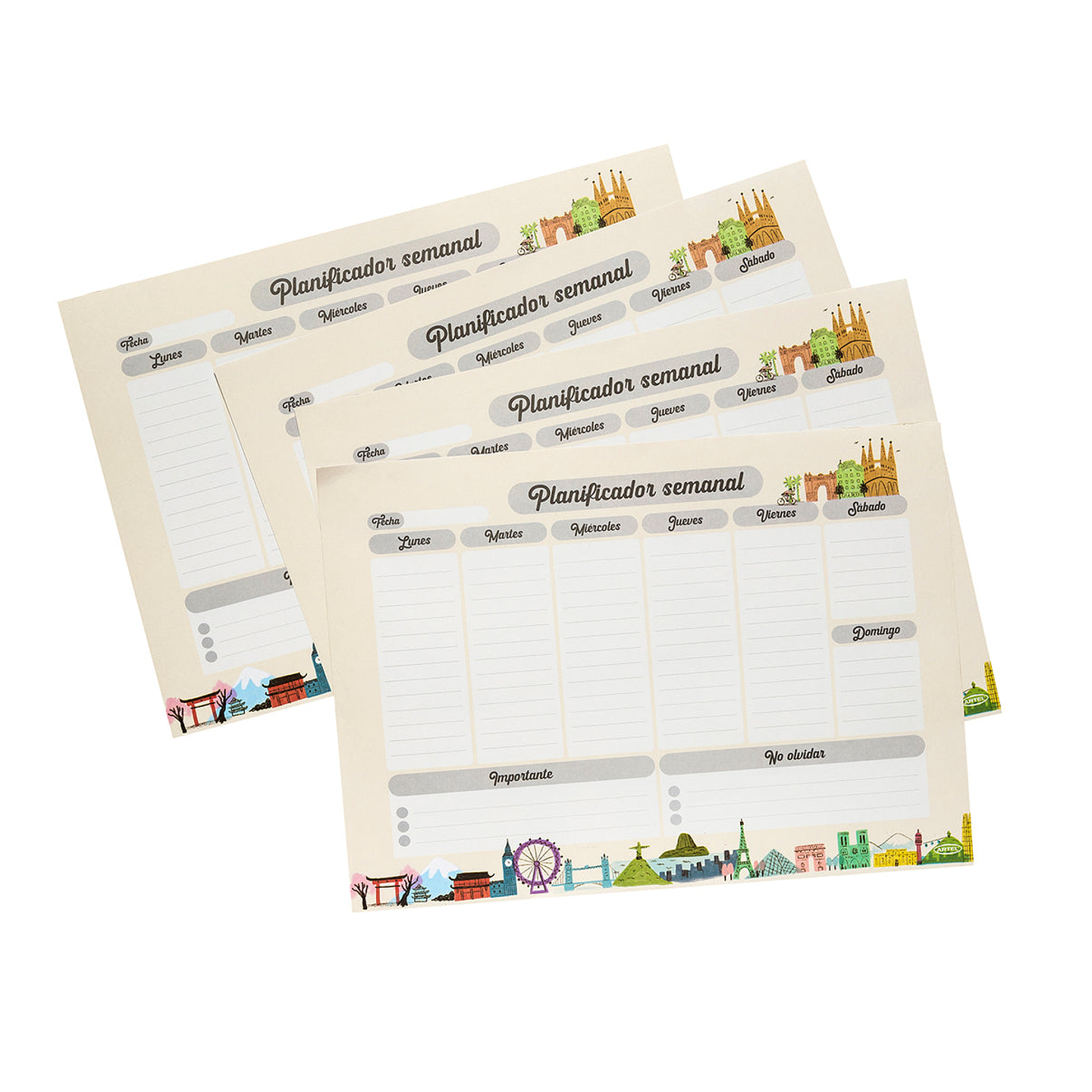 Planificador Semanal Artel Diseño Cities – Organizador 50 Hojas 3
