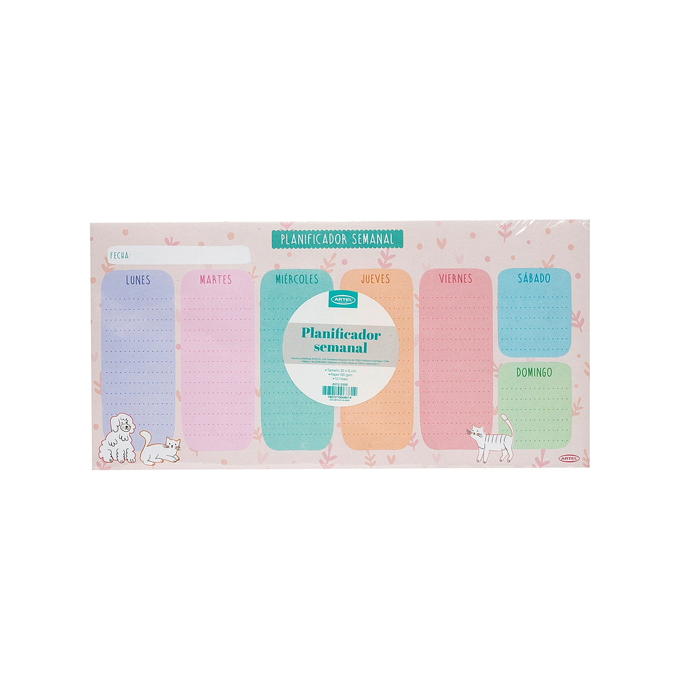 Planificador Semanal Artel Diseño Pets 1