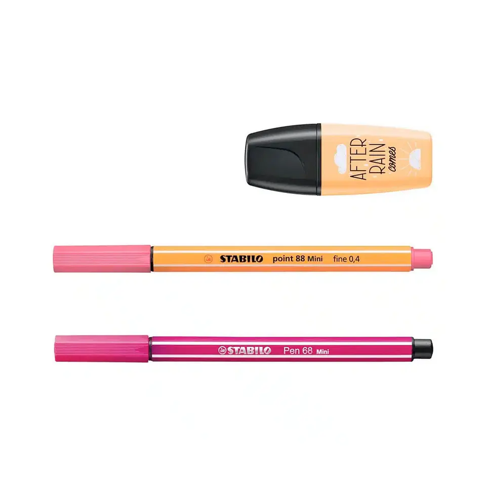 Set STABILO Pastel Love Edición Especial - 18 Piezas (Mini Boss, Pen 68 y Point 88 2