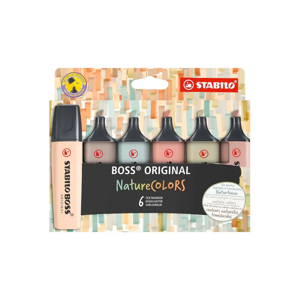 Set de 6 Destacadores Stabilo Boss Original Nature Colors 1