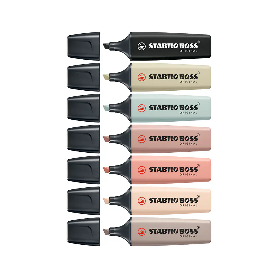 Set 8 Destacadores Stabilo Boss Original Nature + 2 Negros 2