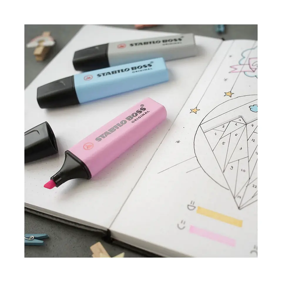Set de 4 Destacadores Stabilo Boss Original Pastel 3