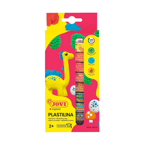 Estuche de Plastilina Jovi 10 Colores (15gr c/u)