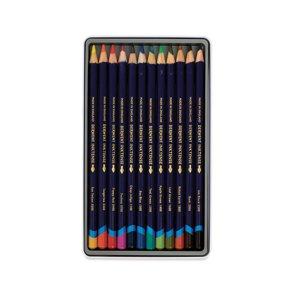 Lápices Acuarelables Derwent Inktense - Set de 12 Colores 2