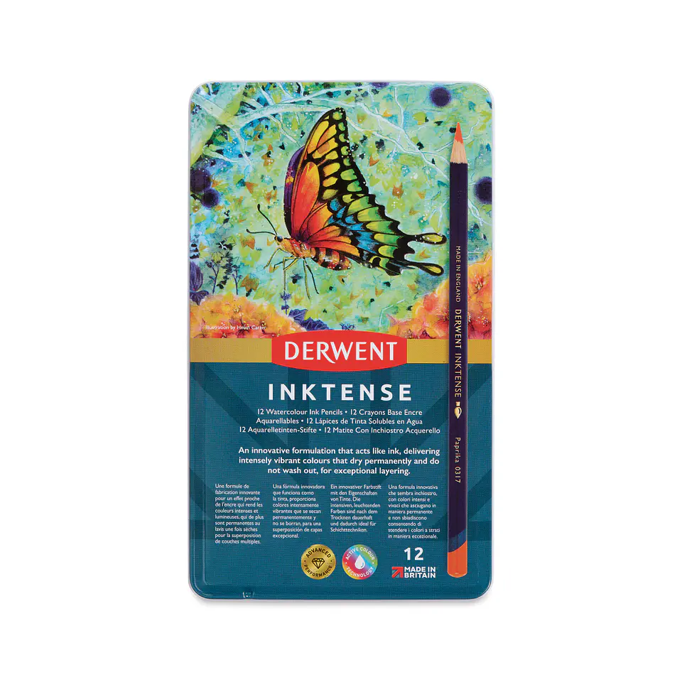 Lápices Acuarelables Derwent Inktense - Set de 12 Colores 3