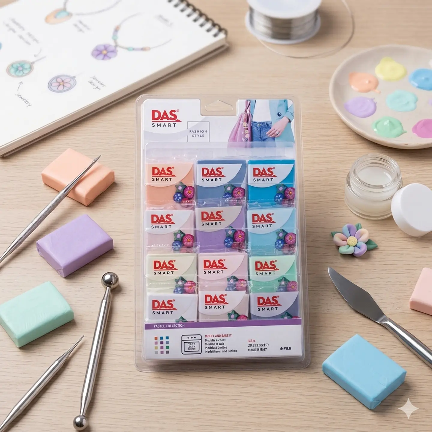 Arcilla Polimérica Das Smart Set Pastel 12 Colores 28gr 4