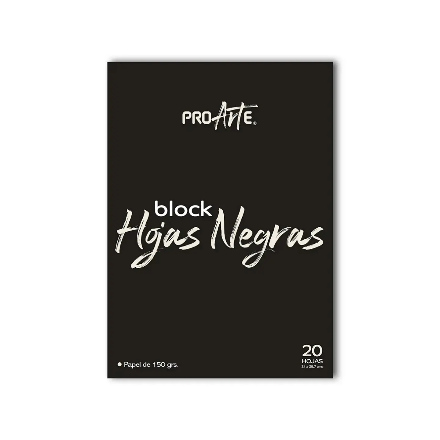 Block Proarte Hojas Negras 20 Hojas 150g 21x29,7 Cm A4 1