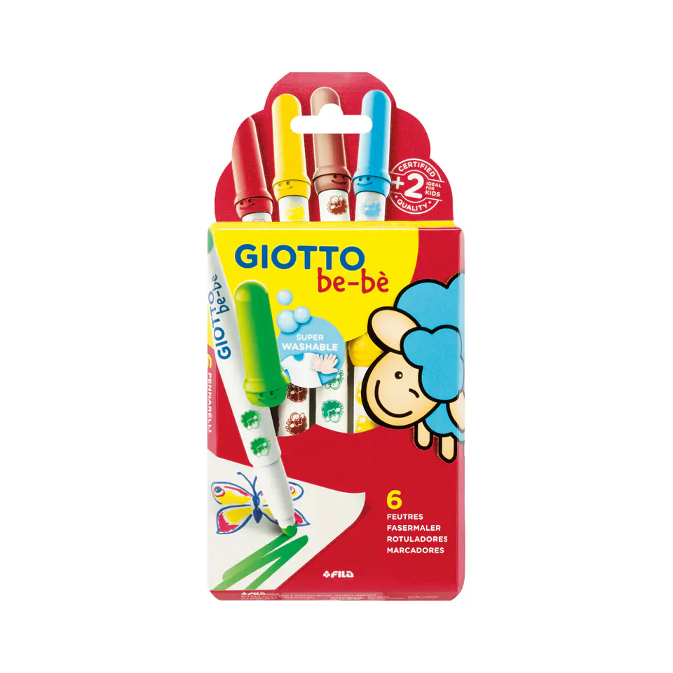 Marcador Giotto Bebe 6 Colores 2