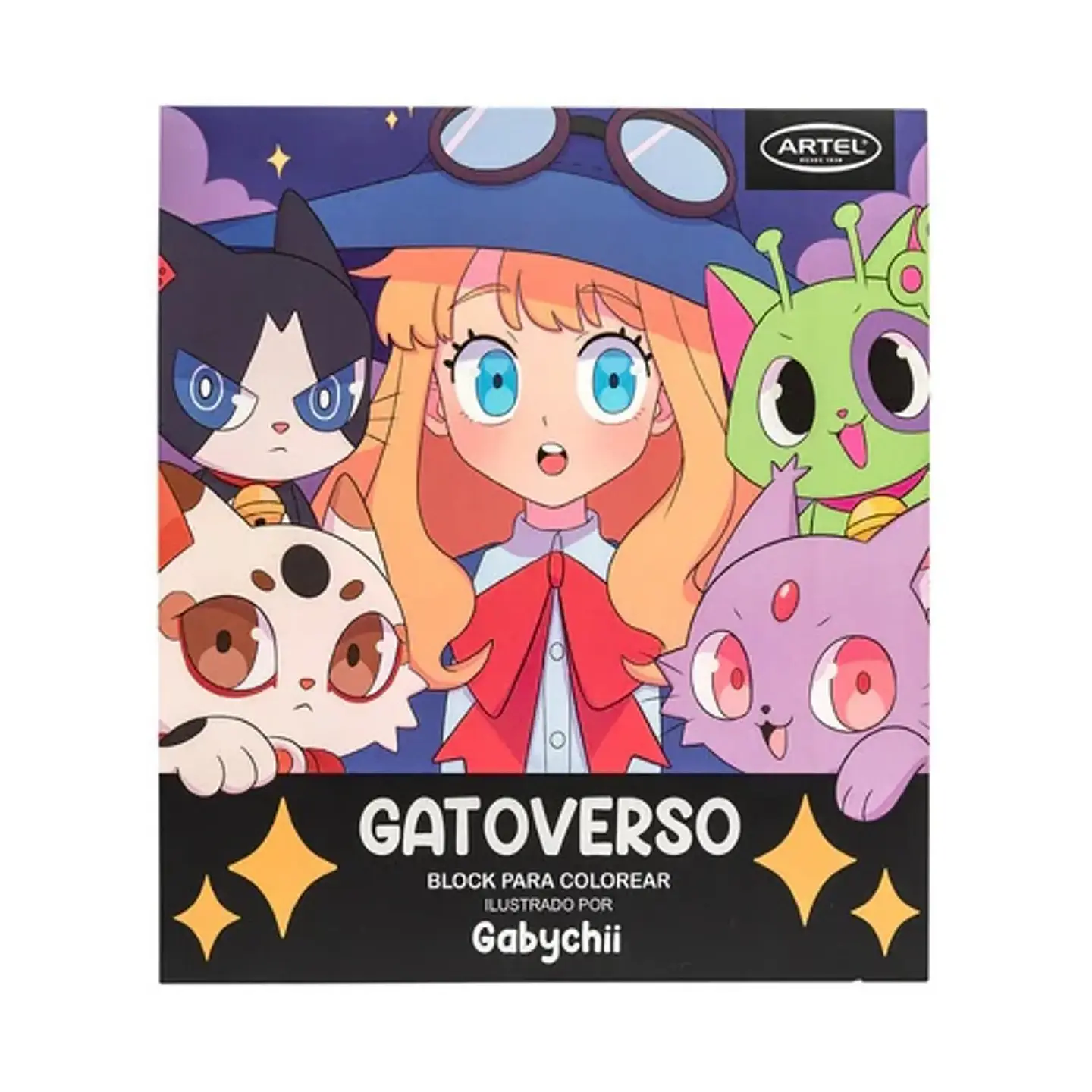 Block Para Colorear Artel Gatoverso 1