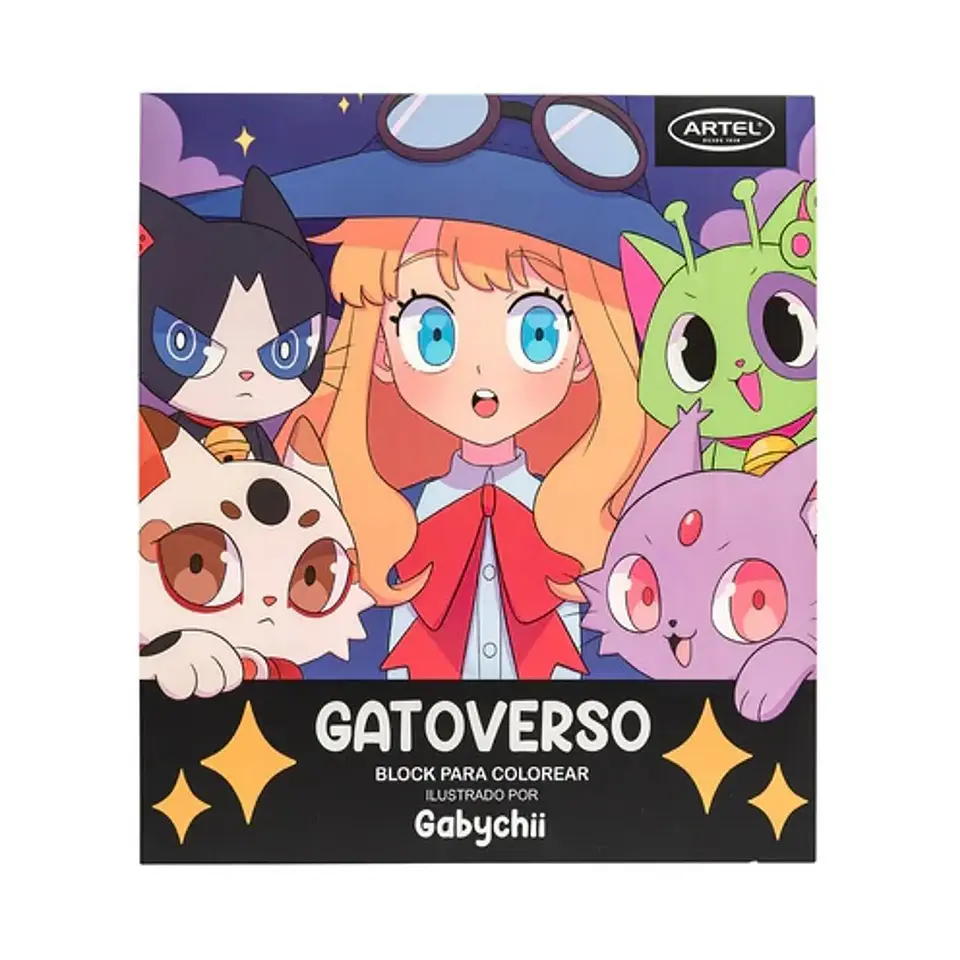 Block Para Colorear Artel Gatoverso 1